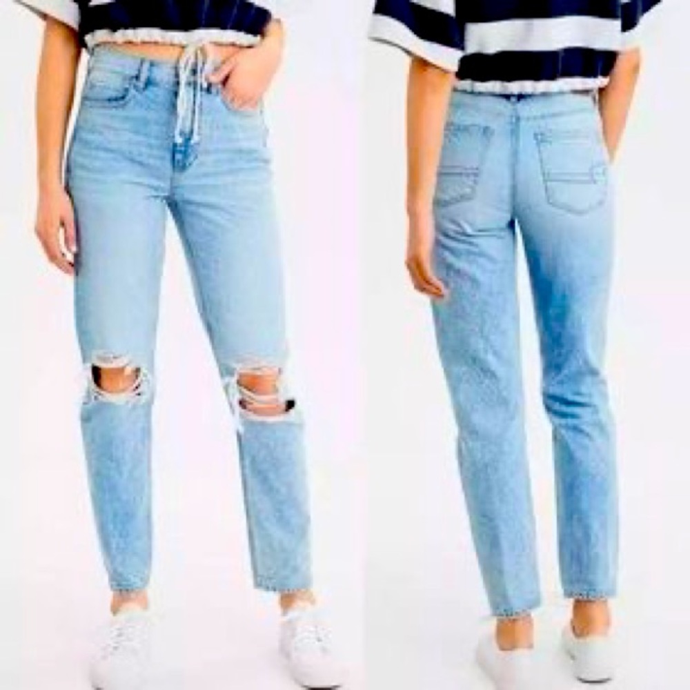 American Eagle Mom Jeans in Uber Cool